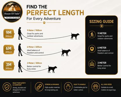 🏆 Pro Agility Training Leash | Long Line | 3m · 6m · 9m