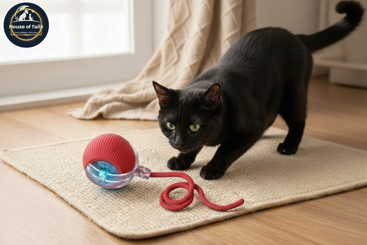 Cat Toy Ball Black Cat No Text – House of Tails