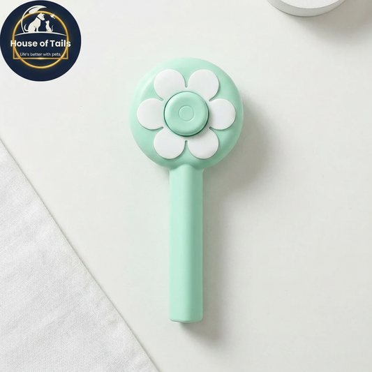 Flower Pet Hair Remover Comb - Flat Lay
