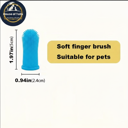 Silicone Pet Finger Toothbrush - Blue Only